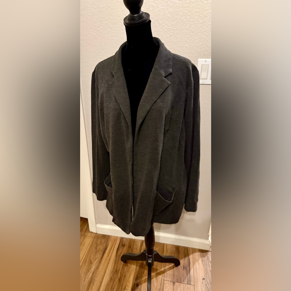 J.Jill Charcoal Gray Blazer with Pockets